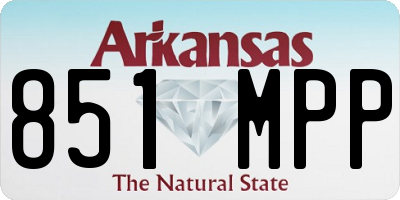 AR license plate 851MPP