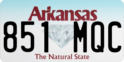 AR license plate 851MQC