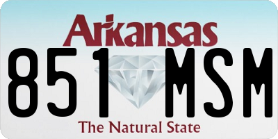 AR license plate 851MSM