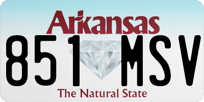 AR license plate 851MSV