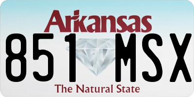 AR license plate 851MSX