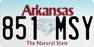 AR license plate 851MSY