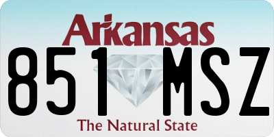 AR license plate 851MSZ