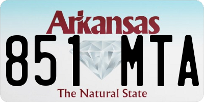 AR license plate 851MTA