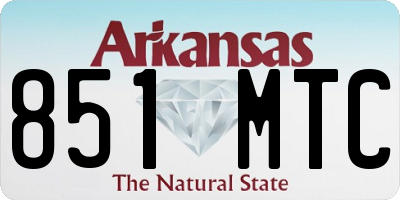 AR license plate 851MTC