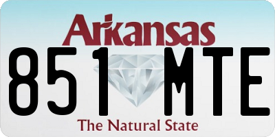 AR license plate 851MTE