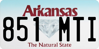 AR license plate 851MTI