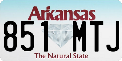 AR license plate 851MTJ