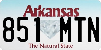 AR license plate 851MTN