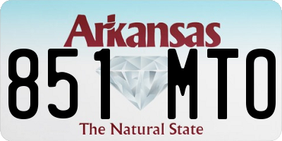 AR license plate 851MTO