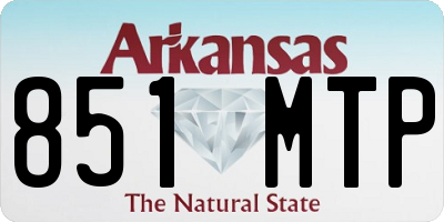 AR license plate 851MTP