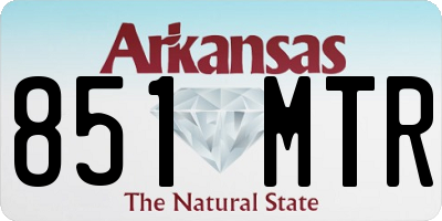 AR license plate 851MTR