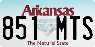 AR license plate 851MTS
