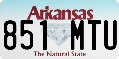 AR license plate 851MTU