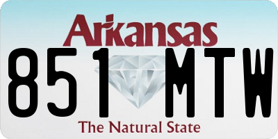 AR license plate 851MTW