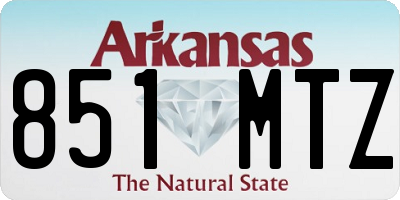 AR license plate 851MTZ