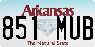 AR license plate 851MUB