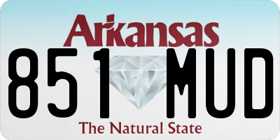 AR license plate 851MUD