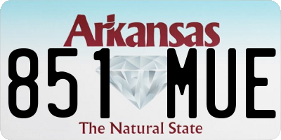 AR license plate 851MUE