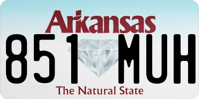 AR license plate 851MUH