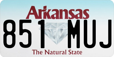 AR license plate 851MUJ
