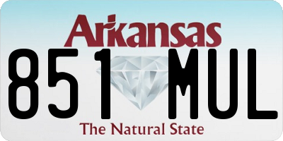 AR license plate 851MUL