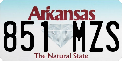 AR license plate 851MZS
