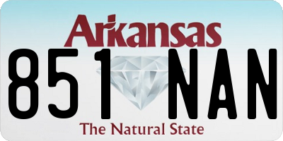 AR license plate 851NAN