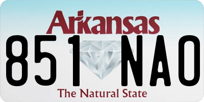 AR license plate 851NAO