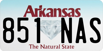 AR license plate 851NAS
