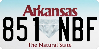 AR license plate 851NBF