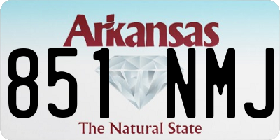 AR license plate 851NMJ