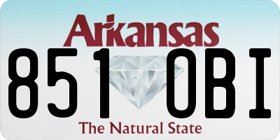 AR license plate 851OBI