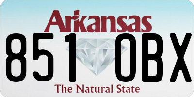 AR license plate 851OBX