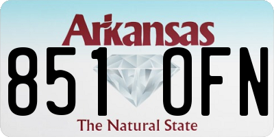 AR license plate 851OFN