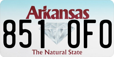 AR license plate 851OFO