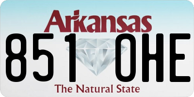 AR license plate 851OHE