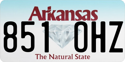 AR license plate 851OHZ