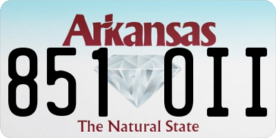AR license plate 851OII