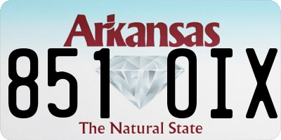 AR license plate 851OIX