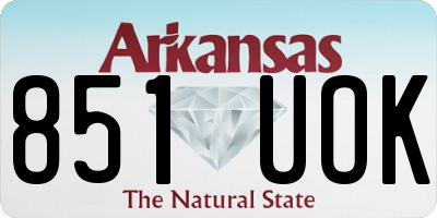 AR license plate 851UOK