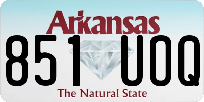 AR license plate 851UOQ