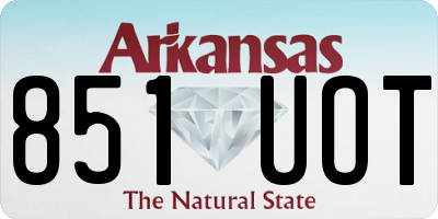 AR license plate 851UOT