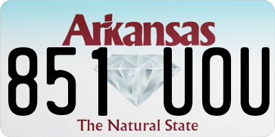AR license plate 851UOU