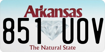 AR license plate 851UOV