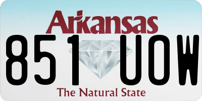 AR license plate 851UOW