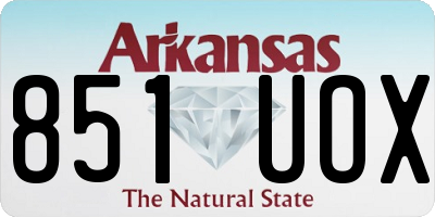 AR license plate 851UOX