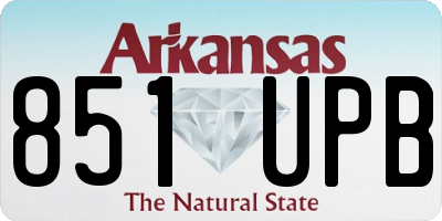 AR license plate 851UPB