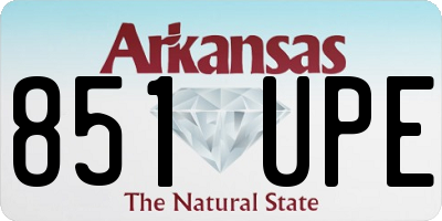 AR license plate 851UPE