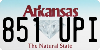 AR license plate 851UPI